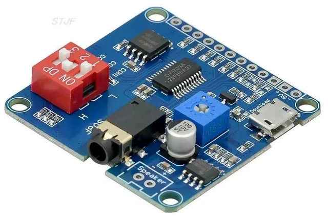 Main image of Voice Sound Playback Module MP3 Player Module UART I/O Trigger Class D Amplifier Board 5W 8M DY-SV8F SD/TF Card