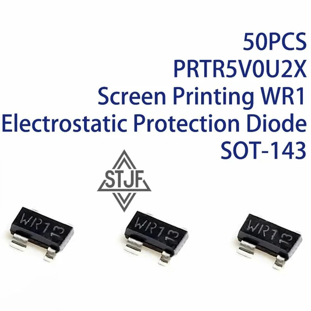 Main image of 50PCS PRTR5V0U2X Screen Printing WR1 Electrostatic Protection Diode SOT-143