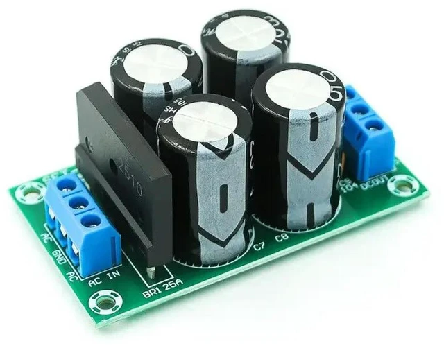 Alt view image 2 of 3 - PW28 Dual Power Filter Power Amplifier Board Rectifier High Current 25A Flat Bridge Unregulated Power Supply Board DIY