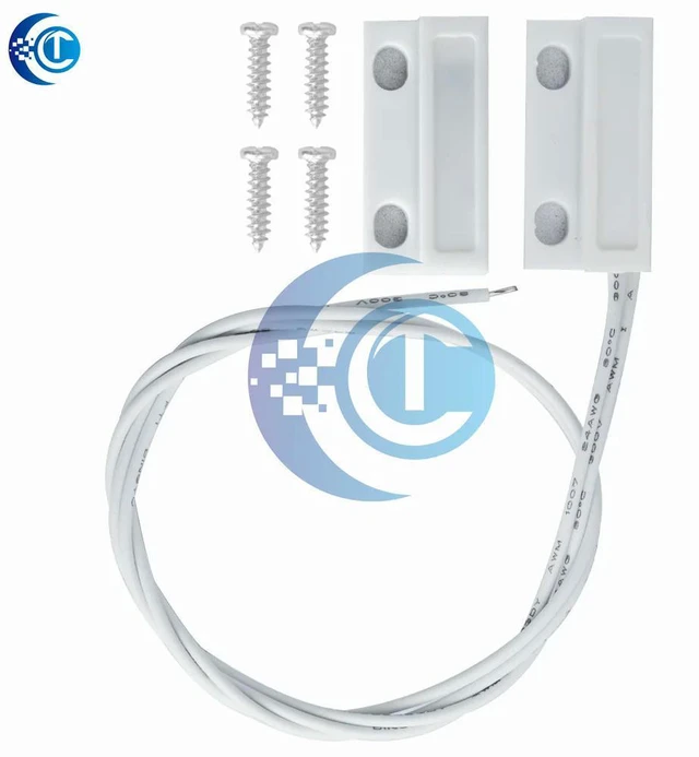 Alt view image 2 of 3 - MC-38 Wired Door/Window Magnetic Sensor: 30mm Extendable Wire Home Alarm System, for -Compatible