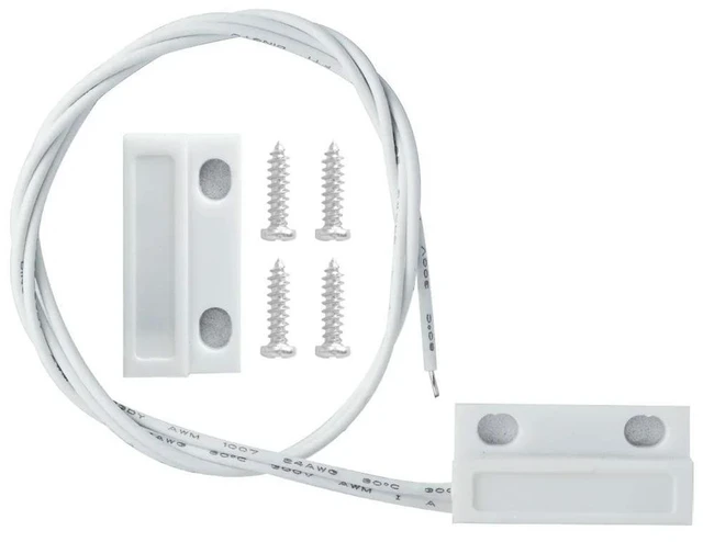 Main image of MC-38 Wired Door/Window Magnetic Sensor: 30mm Extendable Wire Home Alarm System, for -Compatible