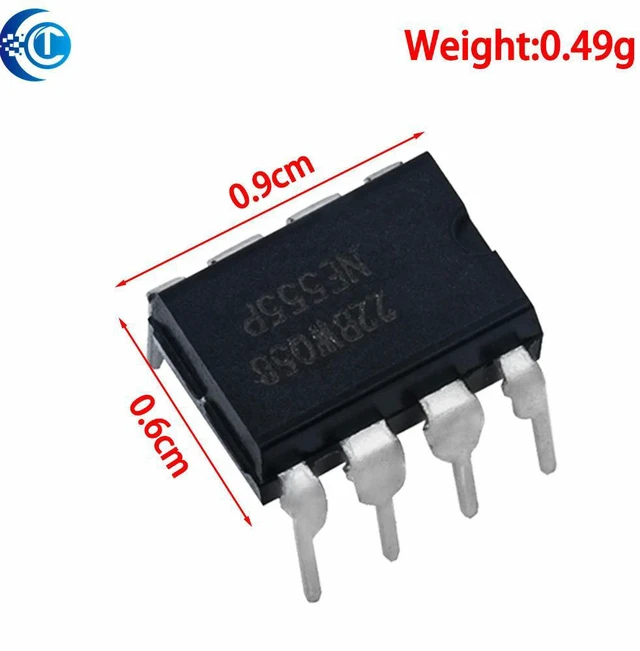 Alt view image 2 of 3 - 10PCS NE555 NE555P NE555N 555 Timers DIP-8 TEXAS