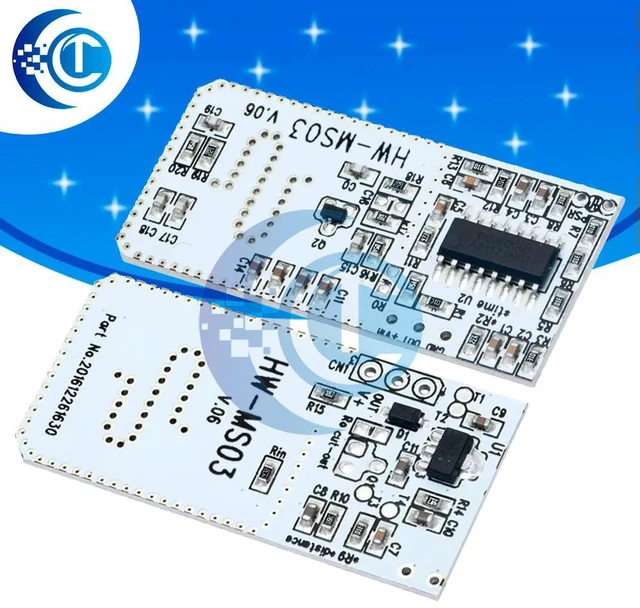 Main image of High Performance Motion Sensor Module Radar Motion Sensor HW-MS03 2.4GHz to 5.8GHz Microwave Radar Sensor Module for