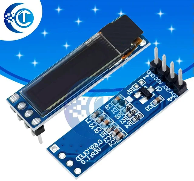 Main image of 0.69 inch 96x16 OLED Display Module White Display 0.69" SSD1306 LCD Screen Control Board For 3-5.5V IIC Interface