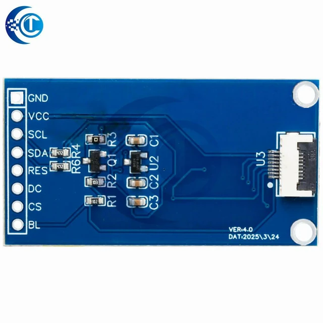 Alt view image 3 of 3 - GC9107 1.45 Inch TFT LCD Module: 60×160 Small Full-View Screen SPI Color Display for