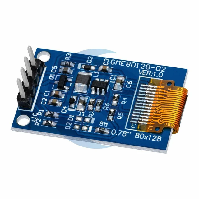 Alt view image 2 of 3 - For -Compatible 0.78" White OLED Module - 128×80 Resolution SH1107 SPI Display