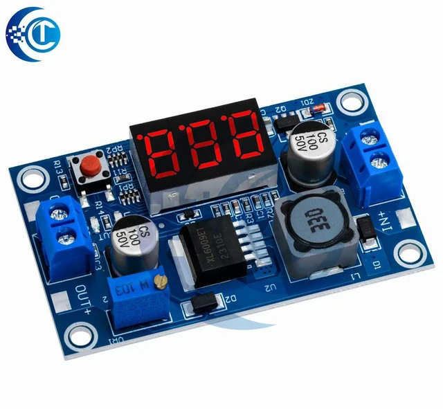Alt view image 2 of 3 - DC-DC XL6009 Digital Boost Step Up Power Supply Module Adjustable 4.5-32V to 5-52V Step-up Voltage Regulator With LED Voltmeter