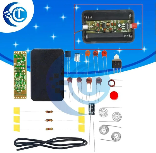 Main image of FM Frequency Modulation Microphone Module 70-110MHz 1.5V Transmitter Board Parts Kits Electronic Suite + Shell DIY Kit