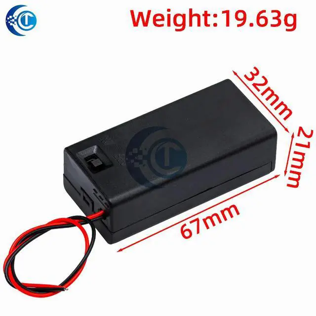 Alt view image 2 of 3 - DEC22 9V Case (Hot Sale) - Plastic Holder with Leads & ON/OFF Switch for DIY Projects