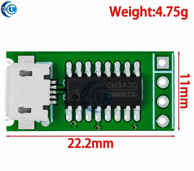 Alt view image 2 of 3 - CH340C USB to TTL ISP Module 5V/3.3V 500mA for STM32 51, Replaces CH340G CP2102