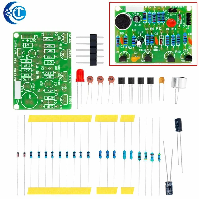 Alt view image 3 of 3 - CLT Clap-Activated Sound Sensor Switch Kit - DIY Acoustic Control Set with Integrated PCB Module
