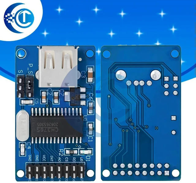 Main image of CH376/CH376S USB Flash Module: 12MHz USB Control Transfer Support Read-Write Capability Included