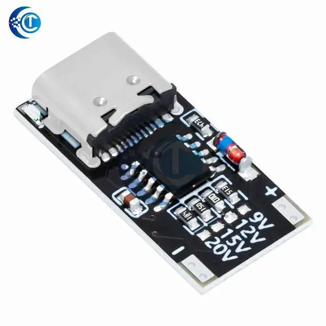 Alt view image 3 of 3 - Type-C PD2.0/3.0 Fast Charge Trigger Detector Module 9V/12V/15V/20V USB Boost Power Supply Tool
