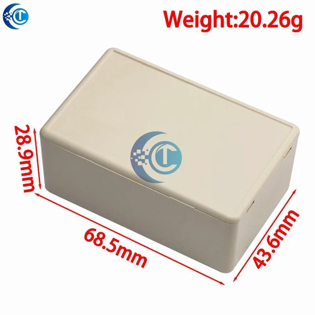 Alt view image 2 of 3 - Plastic Waterproof Cover Project Electronic Instrument Case Enclosure Box 70 X 45 X 30mm White