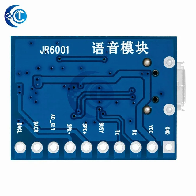 Alt view image 2 of 3 - JR6001 Voice Playback Module, Serial Port Voice Broadcast & Recognition Module, Customizable Voice Chip Control Module