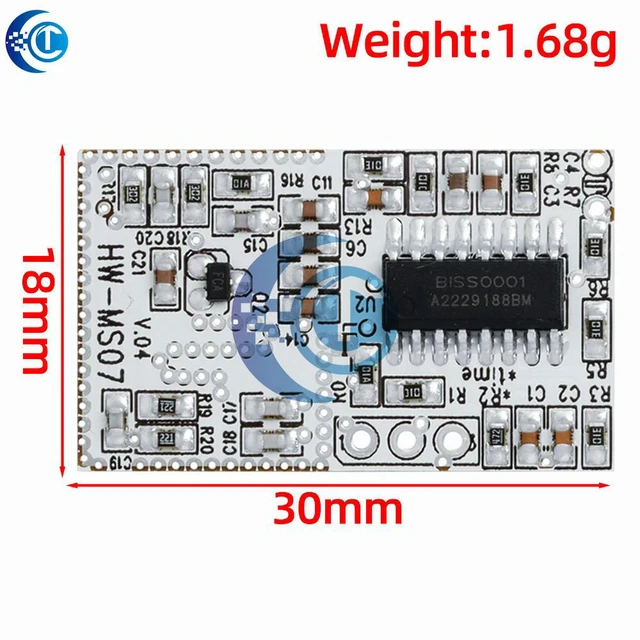 Alt view image 2 of 3 - 1pcs Microwave induction module microwave radar human induction switch HW-MS07