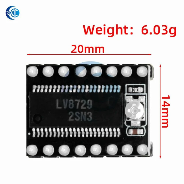 Alt view image 2 of 3 - 3D Printer Motherboard Accessories LV8729 Stepper Motor Driver 128 High Segmentation Module Send heat sink