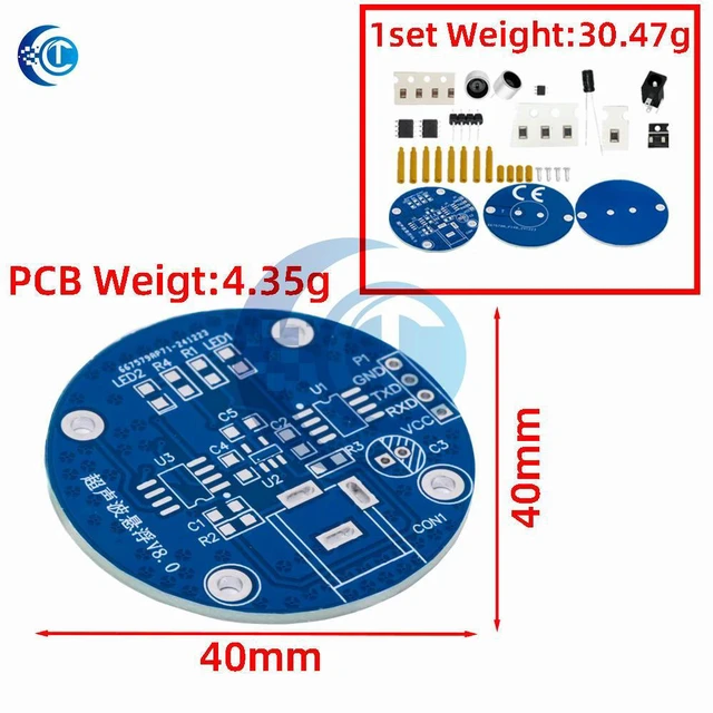 Alt view image 2 of 3 - DIY Ultrasonic Levitation Kit Floating Standing Wave Controller DIY Soldering Electronic Components Kit Acoustic Suspension 12V