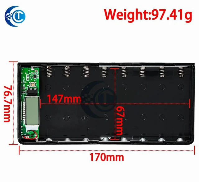 Alt view image 2 of 3 - 8xDIY Power Bank Shell Case Box LCD Display Powerbank Box For DIY KIT Powerbank