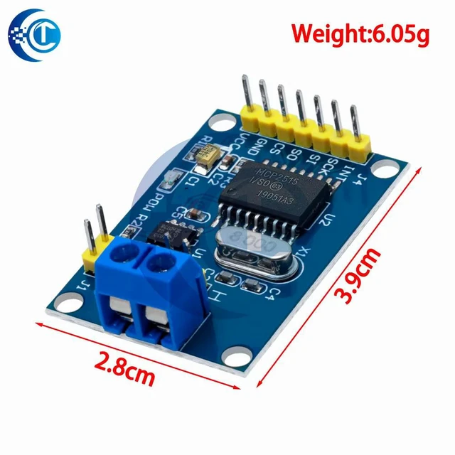 Alt view image 2 of 3 - 1PCS EGBO MCP2515 CAN Bus Module TJA1050 receiver SPI For 51 MCU ARM controller