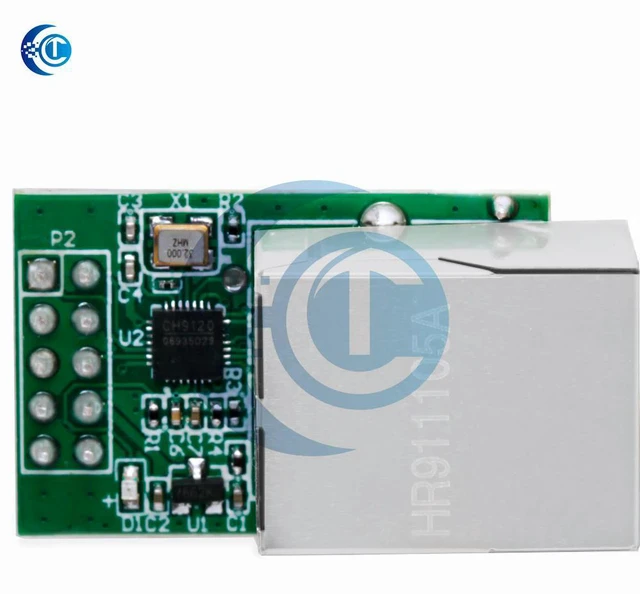 Alt view image 2 of 3 - CH9120 3.3V Ethernet-to-TTL Serial Converter Module: 10M Ethernet Interface with Transparent Transmission