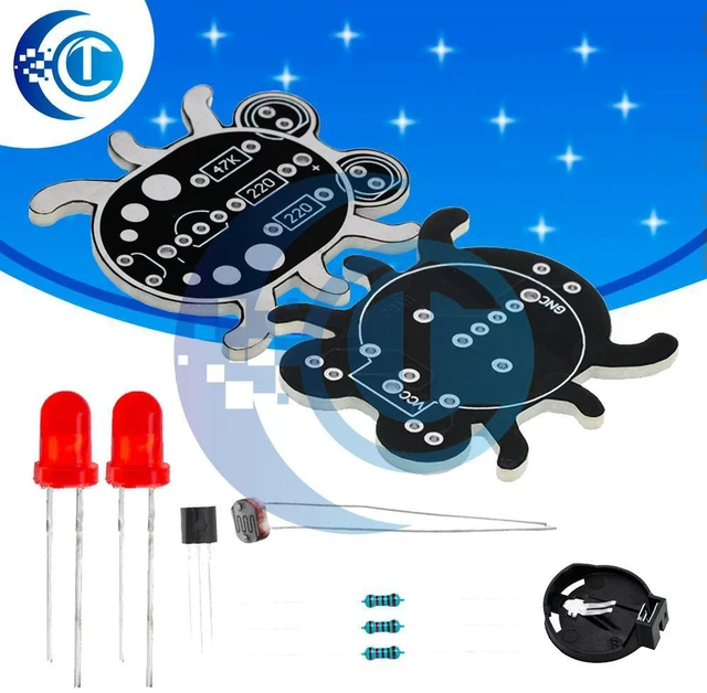 Main image of Electronic Soldering Practice Kit: DIY Light-Controlled LED Lamp Includes LED Module + Handmade Parts