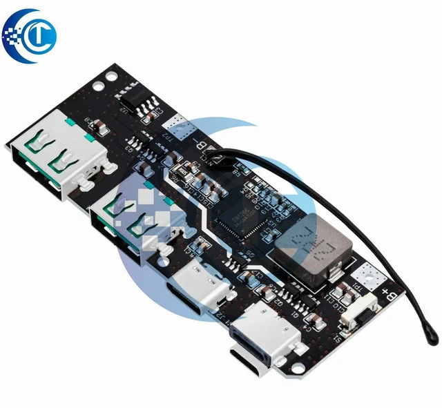 Alt view image 2 of 3 - QC4.0/QC3.0 Power Bank Module - Dual USB 22.5W, Micro/Type-C Input with LED & Temp/Circuit Protection