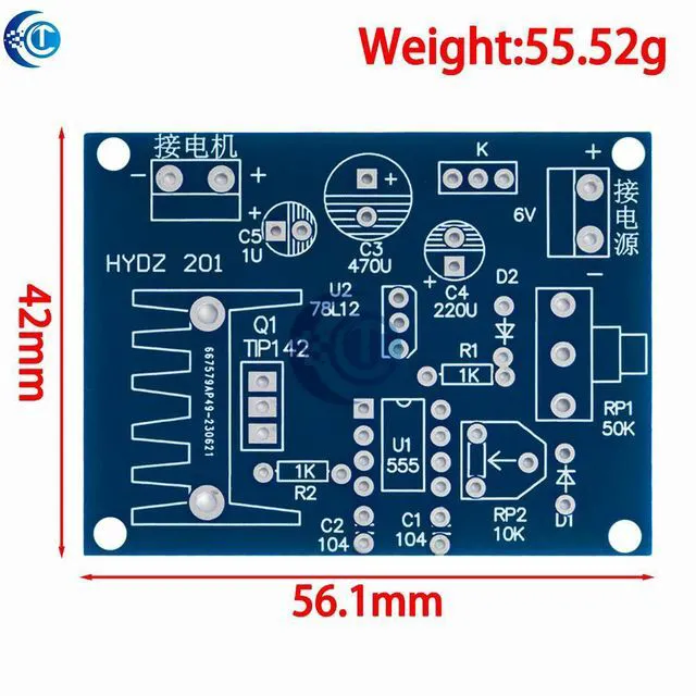 Alt view image 2 of 3 - NE555 Motor Speed Regulation Kit Maker DIY Teaching Electronic Manufacturing Technology Test Assembly Training Welding