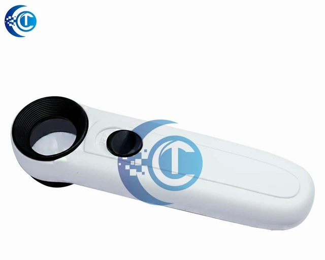 Alt view image 2 of 3 - 20X Professional Handheld LED Magnifier (1PC) Pocket-Sized 2 Illumination Lights, High Portability