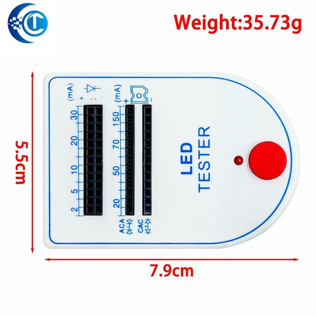 Alt view image 3 of 3 - Adjustable Current LED Tester (2-150mA): Compact Handheld Tool for LEDs & Light Bulbs