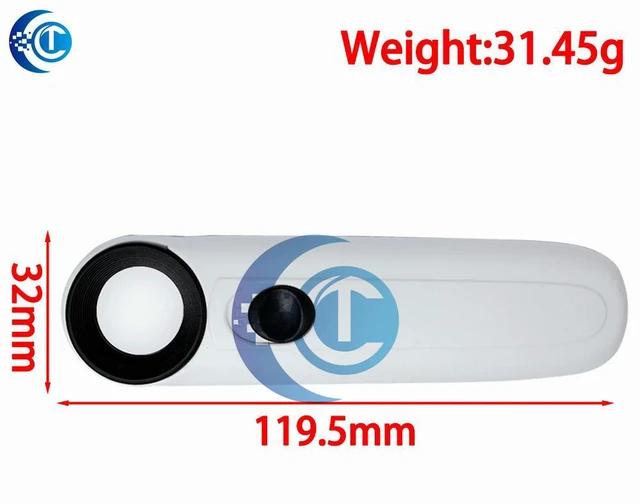Alt view image 3 of 3 - 20X Professional Handheld LED Magnifier (1PC) Pocket-Sized 2 Illumination Lights, High Portability