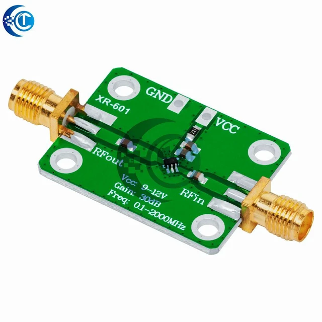 Alt view image 3 of 3 - 0.1-2000MHz RF Wideband Amplifier High Gain 30dB Low-noise Amplifier LNA Development Board