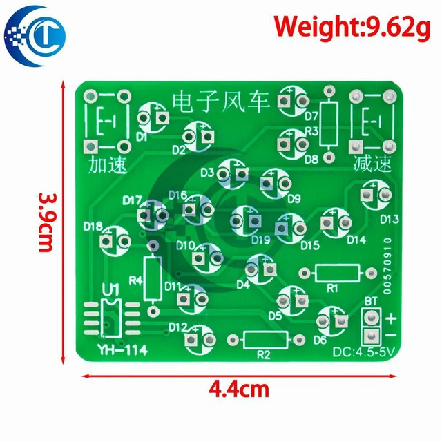 Alt view image 2 of 3 - Educational DIY Windmill Soldering Kit (1PC) 5V Speed-Controlle DC Motor & MCU Learning Board