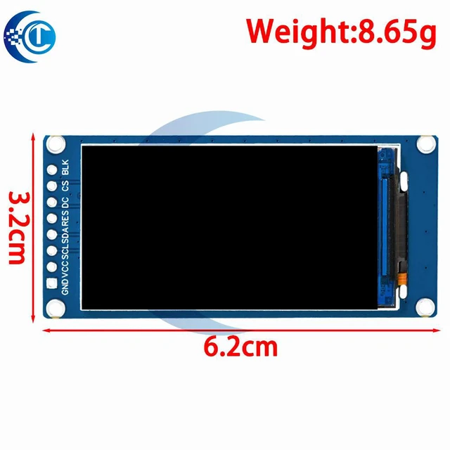 Alt view image 2 of 3 - 1PCS 1.9 inch IPS full angle TFT display screen LCD screen color display module SPI serial port high-definition 170x320