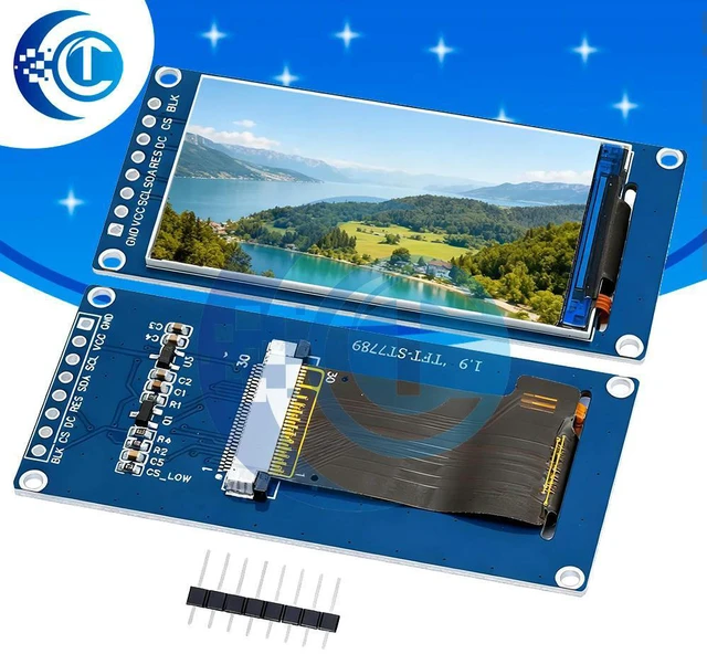 Main image of 1PCS 1.9 inch IPS full angle TFT display screen LCD screen color display module SPI serial port high-definition 170x320