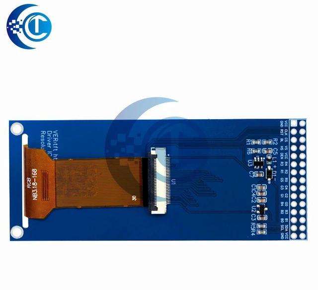 Alt view image 2 of 3 - 2.86" 376×960 High-Res TFT Display Module - ST7701 SPI 2.8-3.3V, Compatible for /STM32