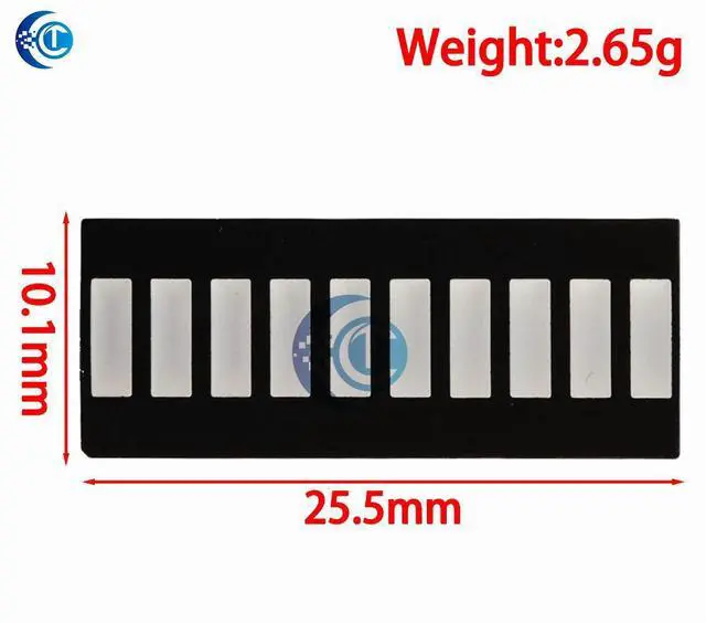 Alt view image 3 of 3 - Multi-Color Digital Segment LED Light Bar B10BRYGB 10-Grid Super Bright Flat Tube (2R+3Y+4G+1B)