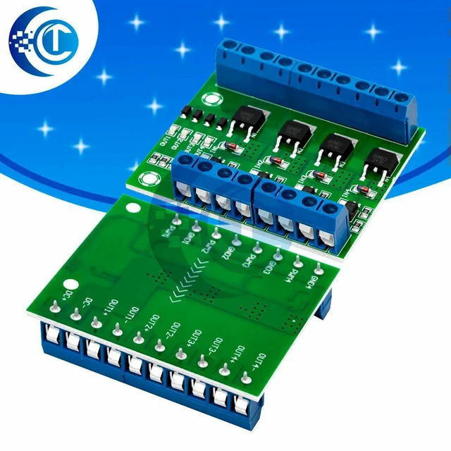Main image of MOS FET 4 Channel Pulse Trigger Switch Controller Board PWM Optocoupler Opto-isolator Driver Board for Motor LED Light