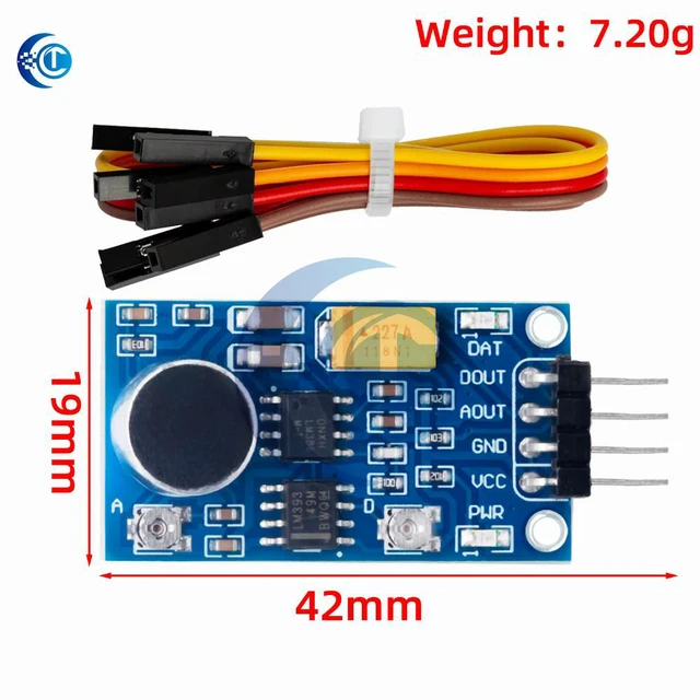 Alt view image 2 of 3 - LM386 3.3v-5.3v Audio Power Amplifier Module Sound Detection Sensor Voice Sensor Board for Ambient Sound Detection