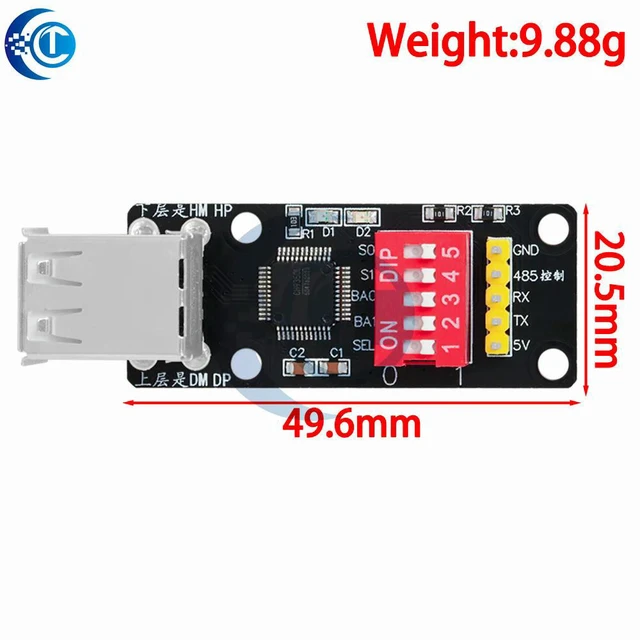 Alt view image 3 of 3 - Ch9350 module hid keyboard mouse to serial port virtual keyboard scanning gun to serial port KVM