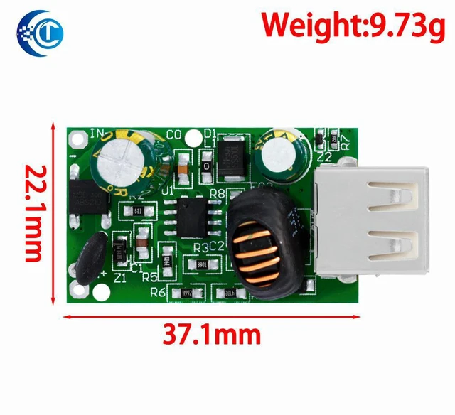 Alt view image 3 of 3 - 12V 24V 48V 60V 72V DC-DC Step Down Buck Converter 5V 2A Dual USB Output Car Phone Power Supply Charging Module Charger Board