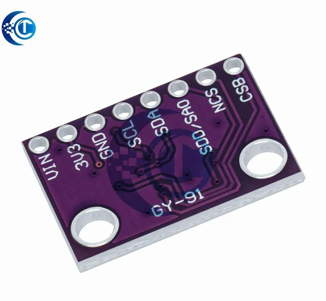 Alt view image 2 of 3 - 1PCS MPU9250 + BMP280 10DOF Sensor Module (GY-91): 9-Axis Acceleration, Gyroscope, Compass with SPI/I2C 3-5V for