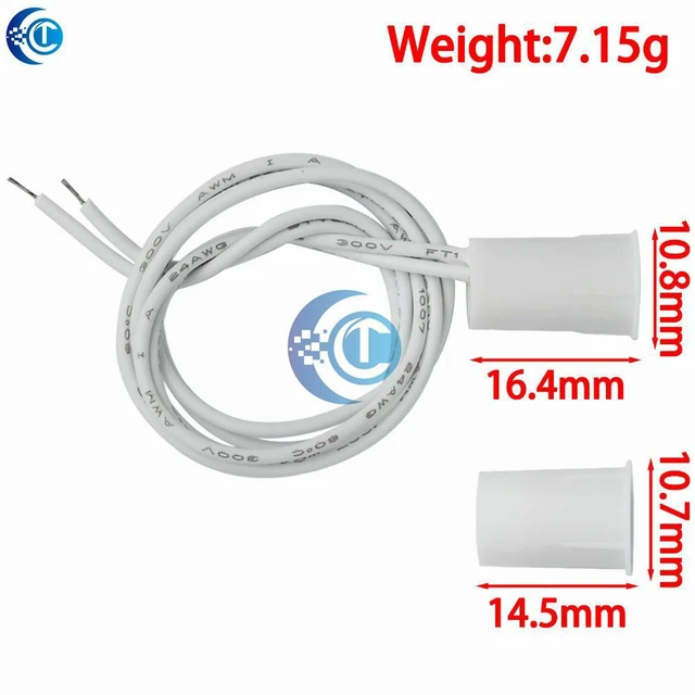 Alt view image 2 of 3 - 1 Pair Home Security Magnetic Door/Window Alarm Sensor - RC-33/MC-33 Recessed Reed Switch (DC 100V 300mA)
