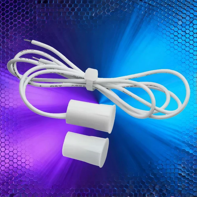 Main image of 1 Pair Home Security Magnetic Door/Window Alarm Sensor - RC-33/MC-33 Recessed Reed Switch (DC 100V 300mA)