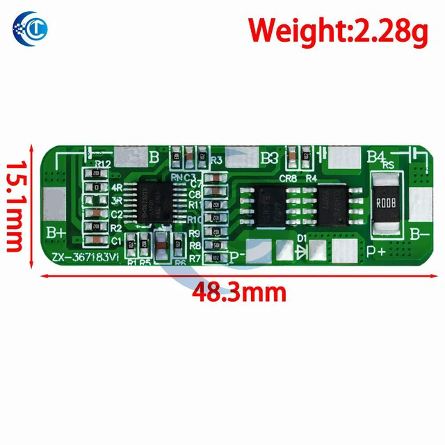 Alt view image 2 of 3 - 1PC BMS Protection Module (4S 20A): 4.35V/2.5V Protection + 5A Discharge & Cell Balancing