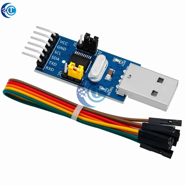 Alt view image 3 of 3 - CH341T High-Speed USB to UART/I2C Bridge Module 3.3V/5V Dual Power Serial Adapter for Embedded Development