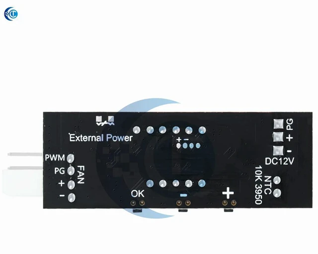 Alt view image 3 of 3 - Single 12V 0.8A DC PWM 2-3 Wire Fan Temperature Control Speed Controller Chassis Computer Noise Reduction Module NTC B 50K 3950