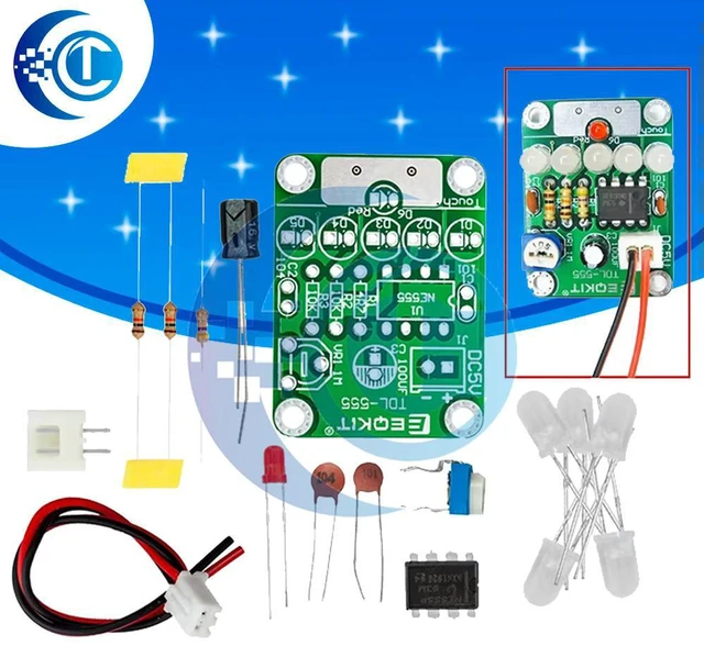 Main image of DIY Kit Touch LED Light Kit Touch Delay Lamp Electronic Parts Production Kit DC 5V adjustable 3s to 130s Adjustable