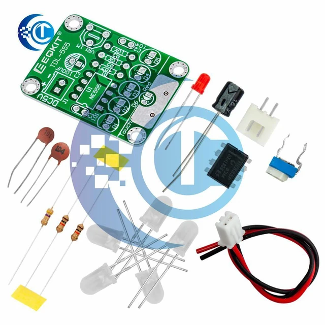 Alt view image 3 of 3 - DIY Kit Touch LED Light Kit Touch Delay Lamp Electronic Parts Production Kit DC 5V adjustable 3s to 130s Adjustable