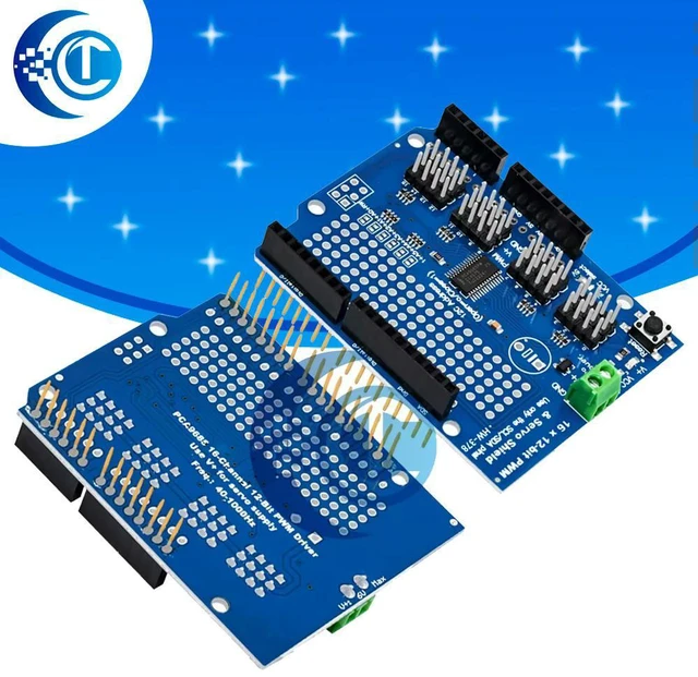 Main image of Motor/Stepper/Servo/Robot Shield for I2C v2 Kit w/ PWM Driver TOP